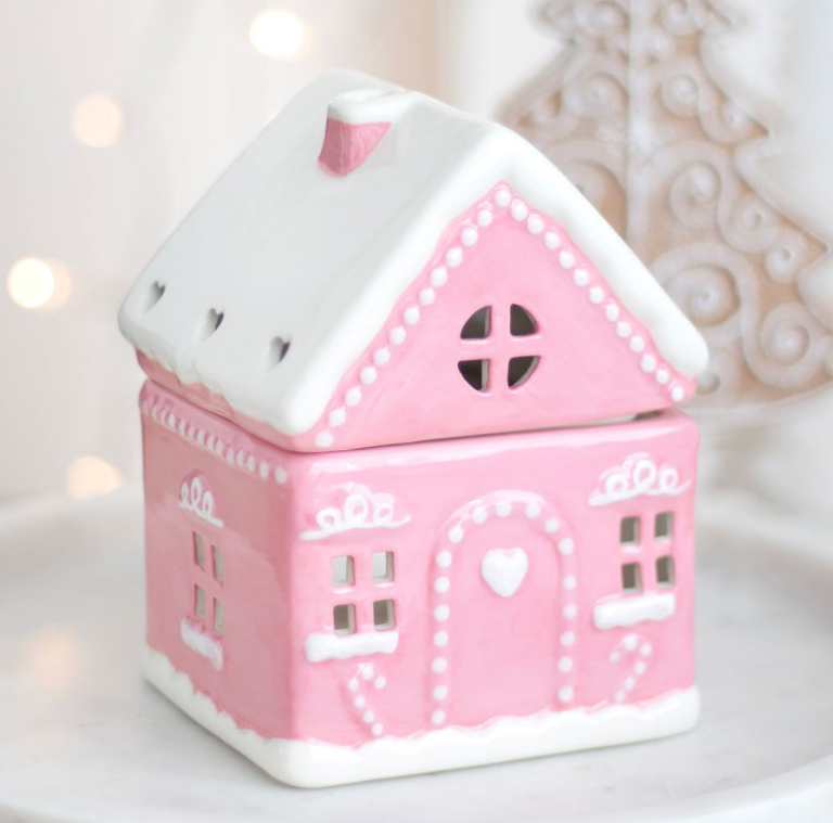 Pink Gingerbread House Oil Burner